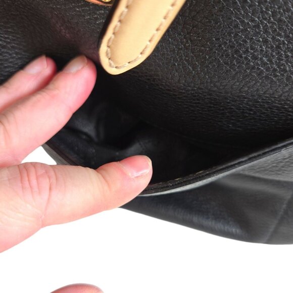 MICHAEL KORS Genuine‎ Pebble Leather Tote Bag Baguette Large Purse *READ - Picture 12 of 16